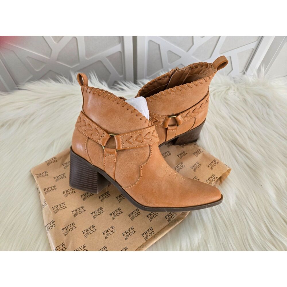 Frye Heeled Boot Tan Women 8M Palma